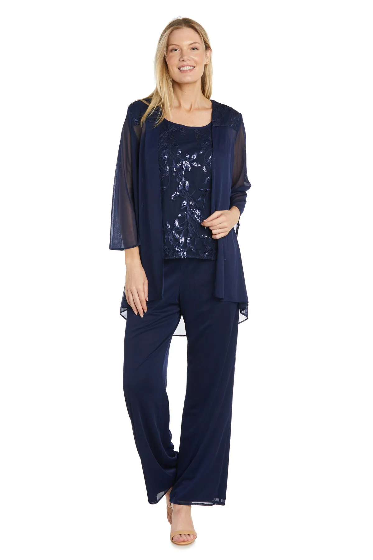 Three-Piece Pant Suit with Embellished Jacket sold by R&M Richards