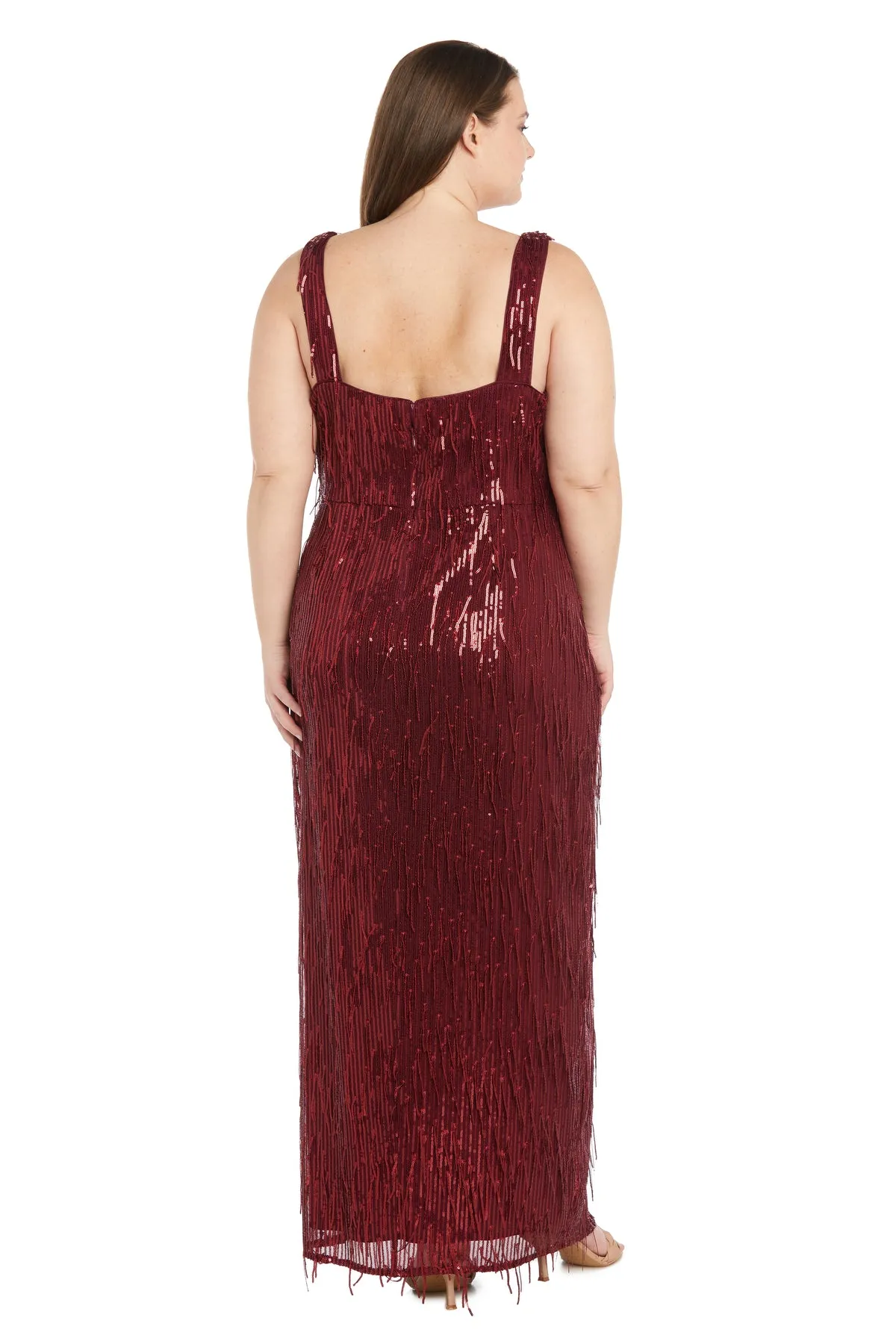 Long Fringe Sequined Dress - Plus sold by R&M Richards product image thumbnail 2