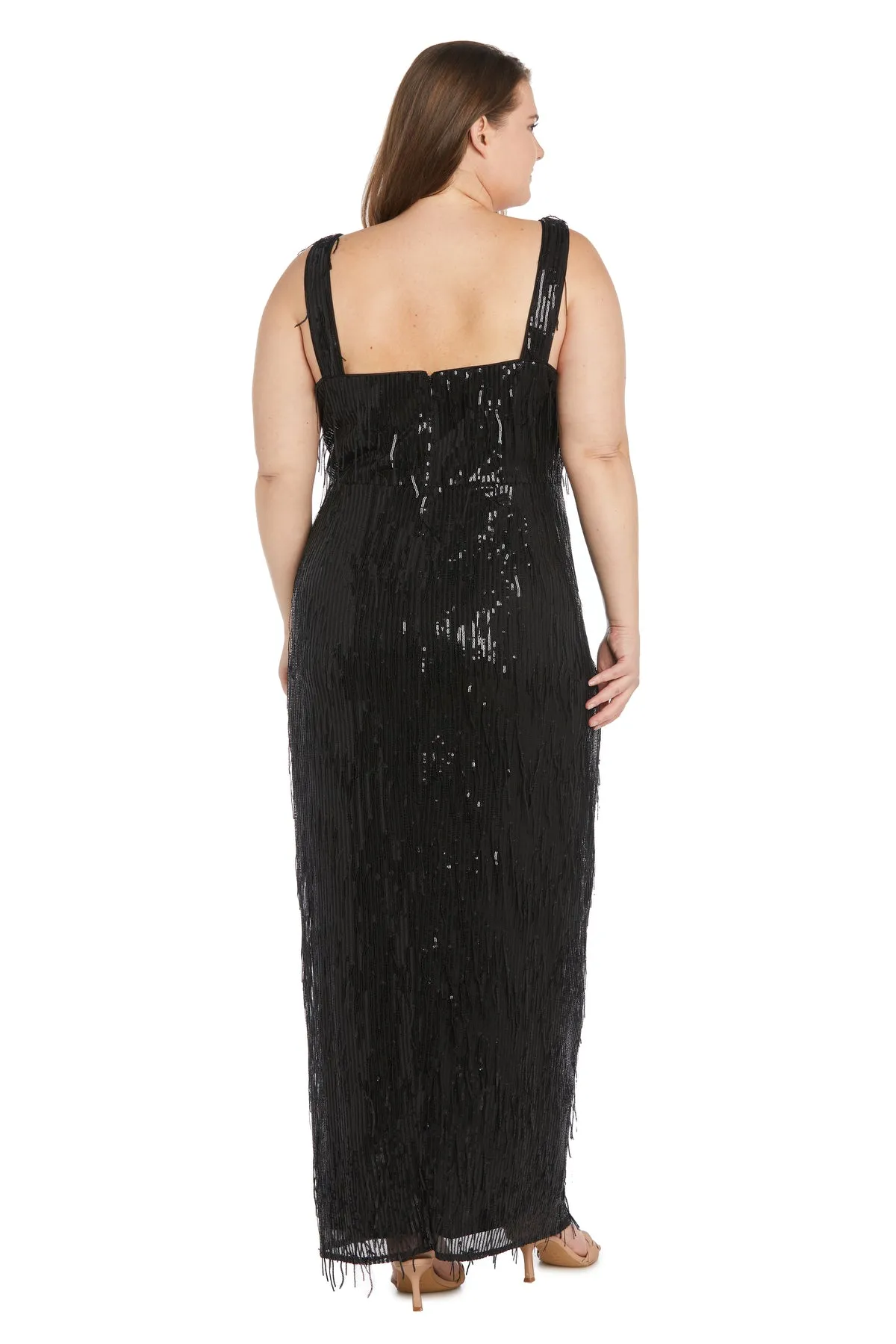 Long Fringe Sequined Dress - Plus sold by R&M Richards product image thumbnail 5