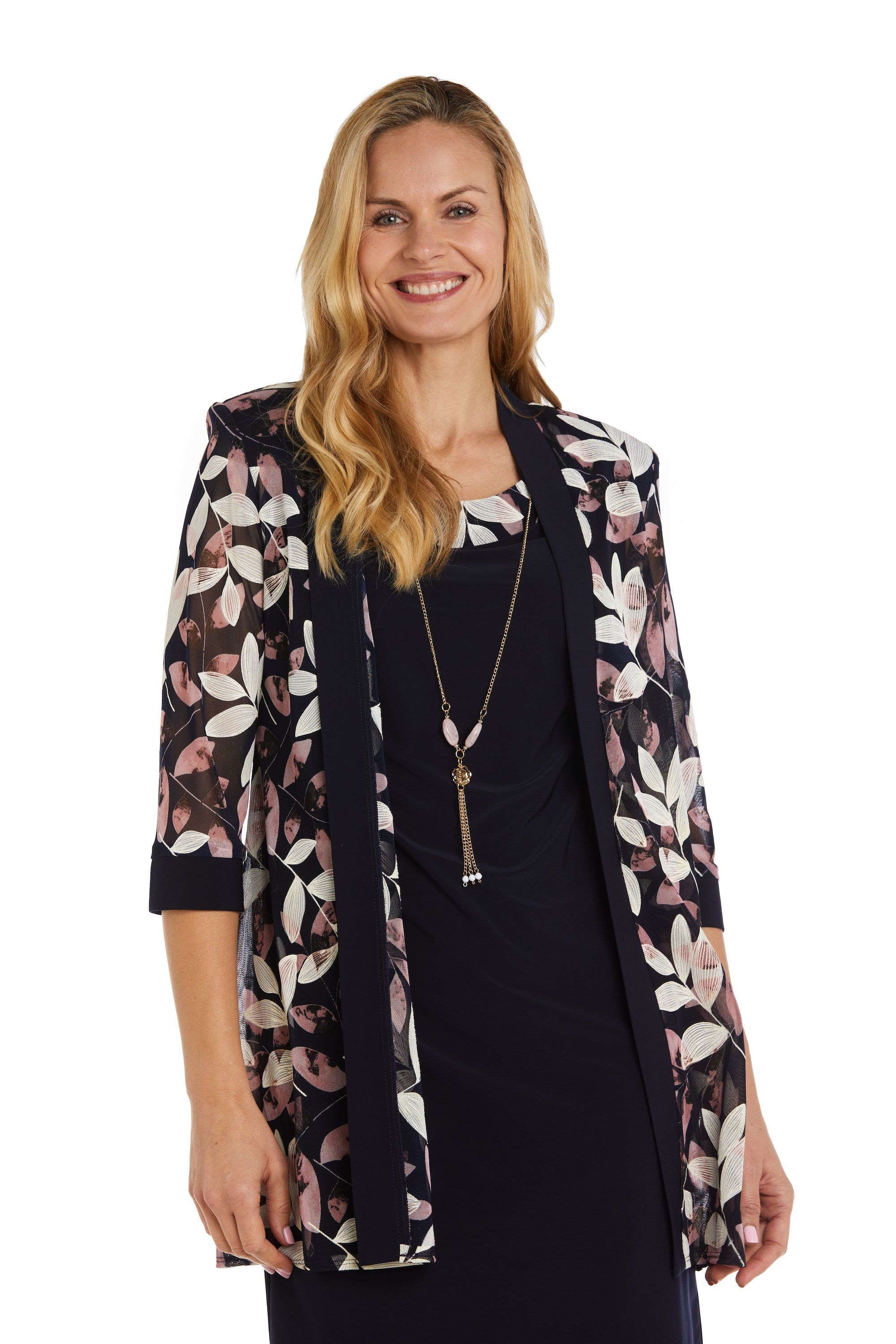 Puff Print Power Mesh and Ity Swing Jacket Dress sold by R&M Richards product image thumbnail 5