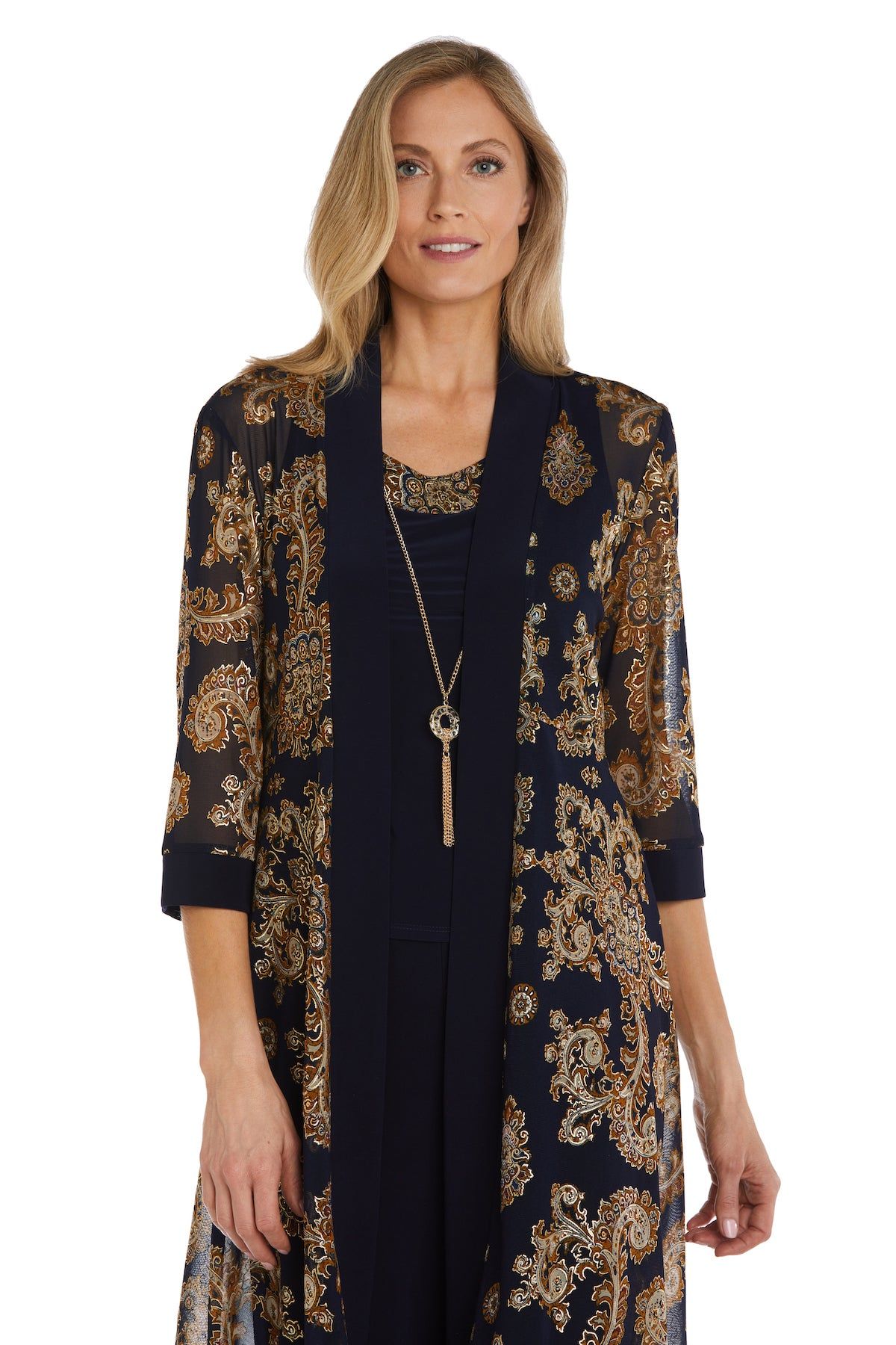 Three Piece Foil Print Jacket and Pant Set sold by R&M Richards product image thumbnail 5