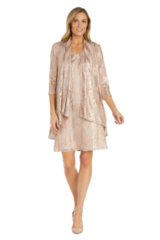 Metallic Printed Jacket Dress - Petite sold by R&M Richards