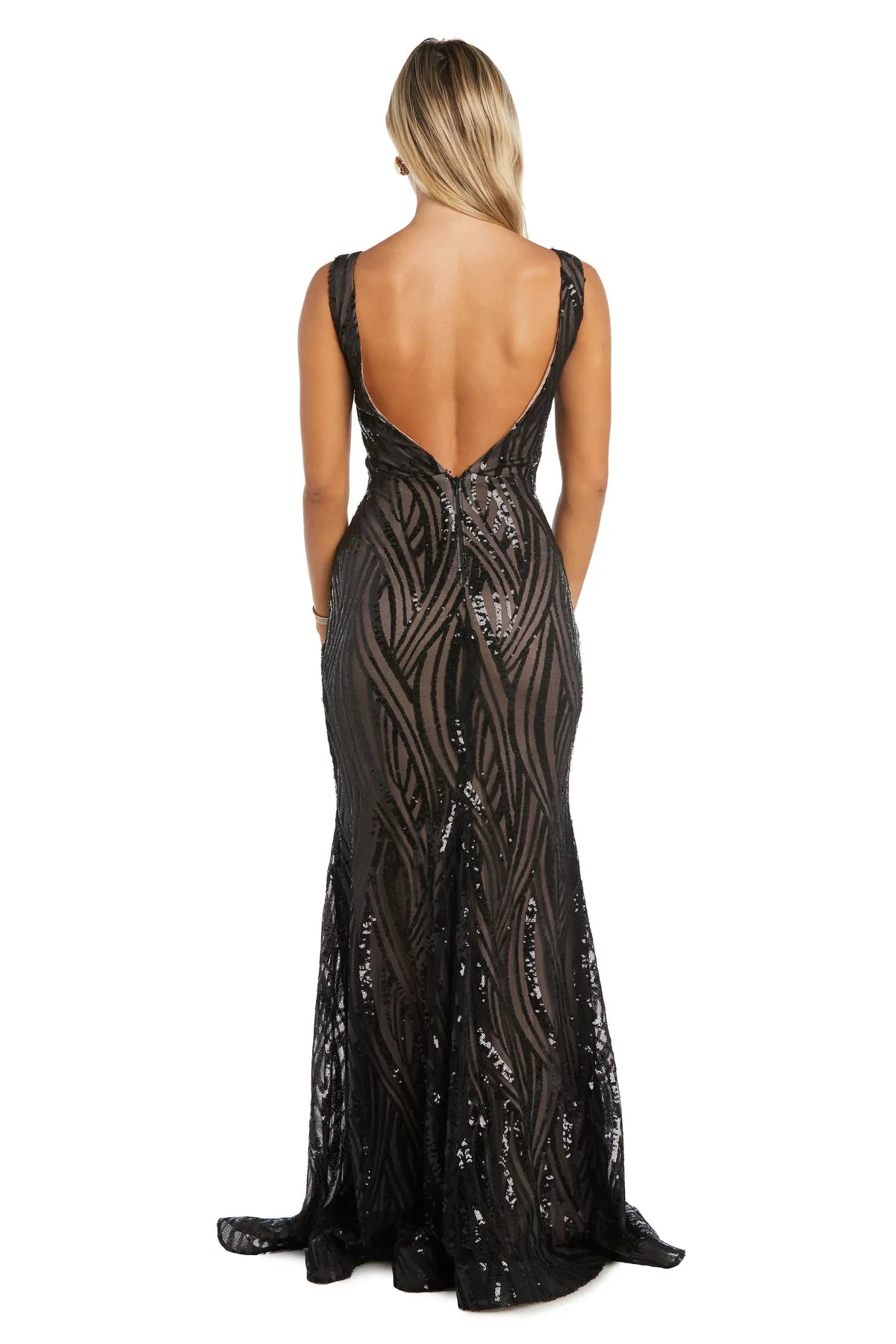Sadie Swirl Sequin Gown sold by R&M Richards product image thumbnail 2