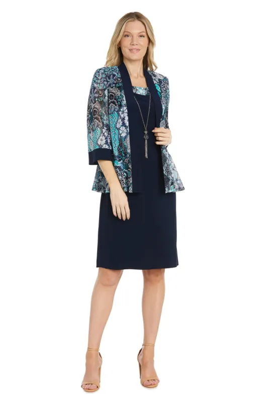 Daytime Puff Print Jacket Dress - Petite sold by R&M Richards