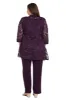 Two-Piece Soutache Jacket and Tank Pantsuit with Necklace - Plus sold by R&M Richards