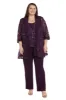 Two-Piece Soutache Jacket and Tank Pantsuit with Necklace - Plus sold by R&M Richards