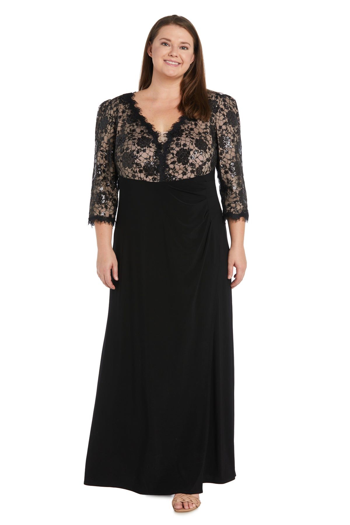 Long Lace Evening Gown - Plus sold by R&M Richards