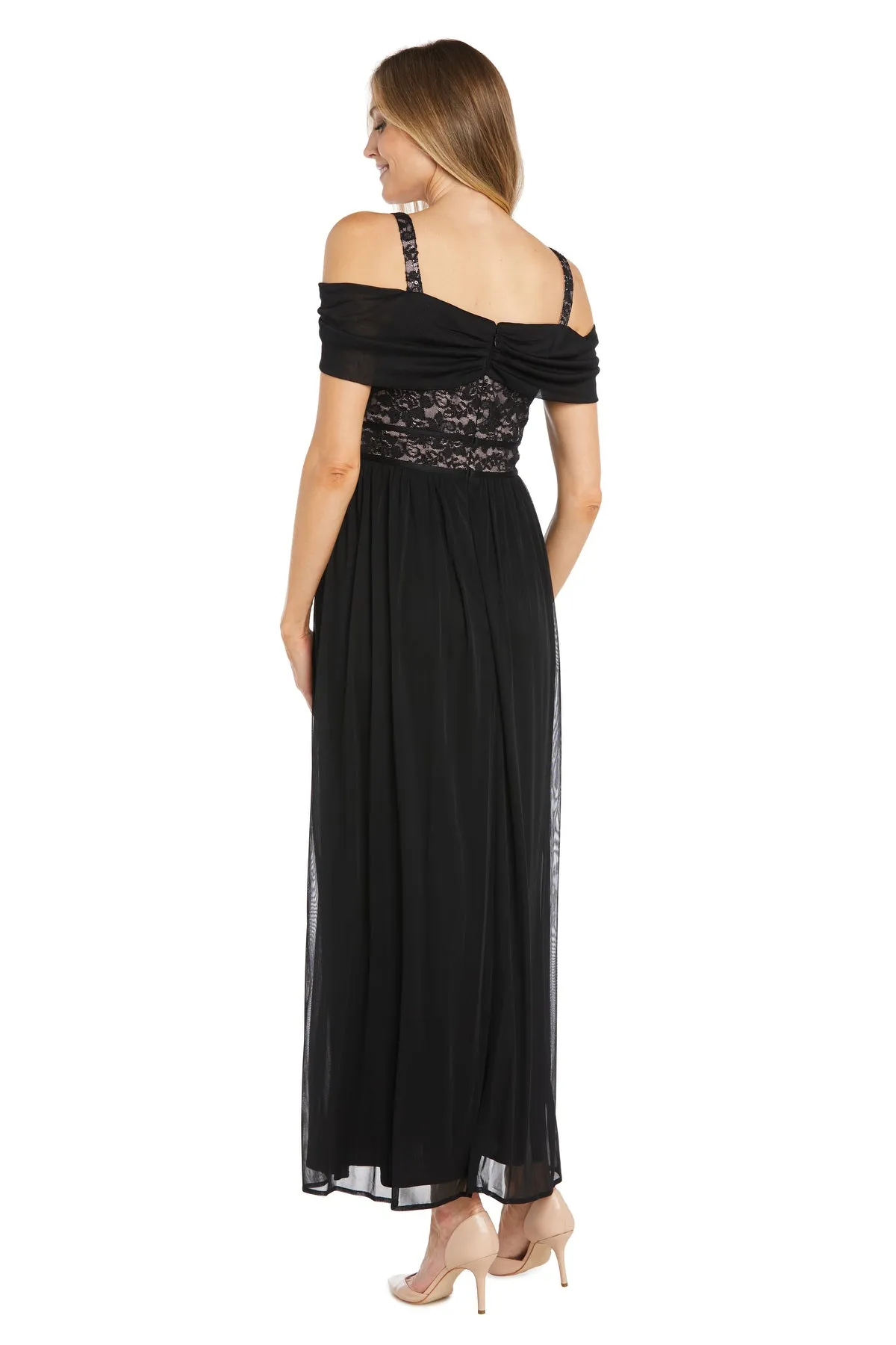 Evening Gown with Draped Cap Sleeves sold by R&M Richards product image thumbnail 2