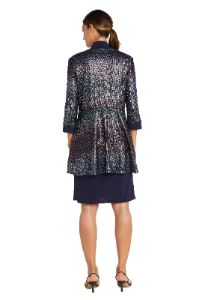 Two-Piece Ombre Metallic Foil Jacket Dress sold by R&M Richards