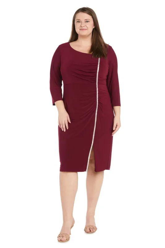 Cocktail Dress With Rhinestone Trim Detailing - Plus sold by R&M Richards