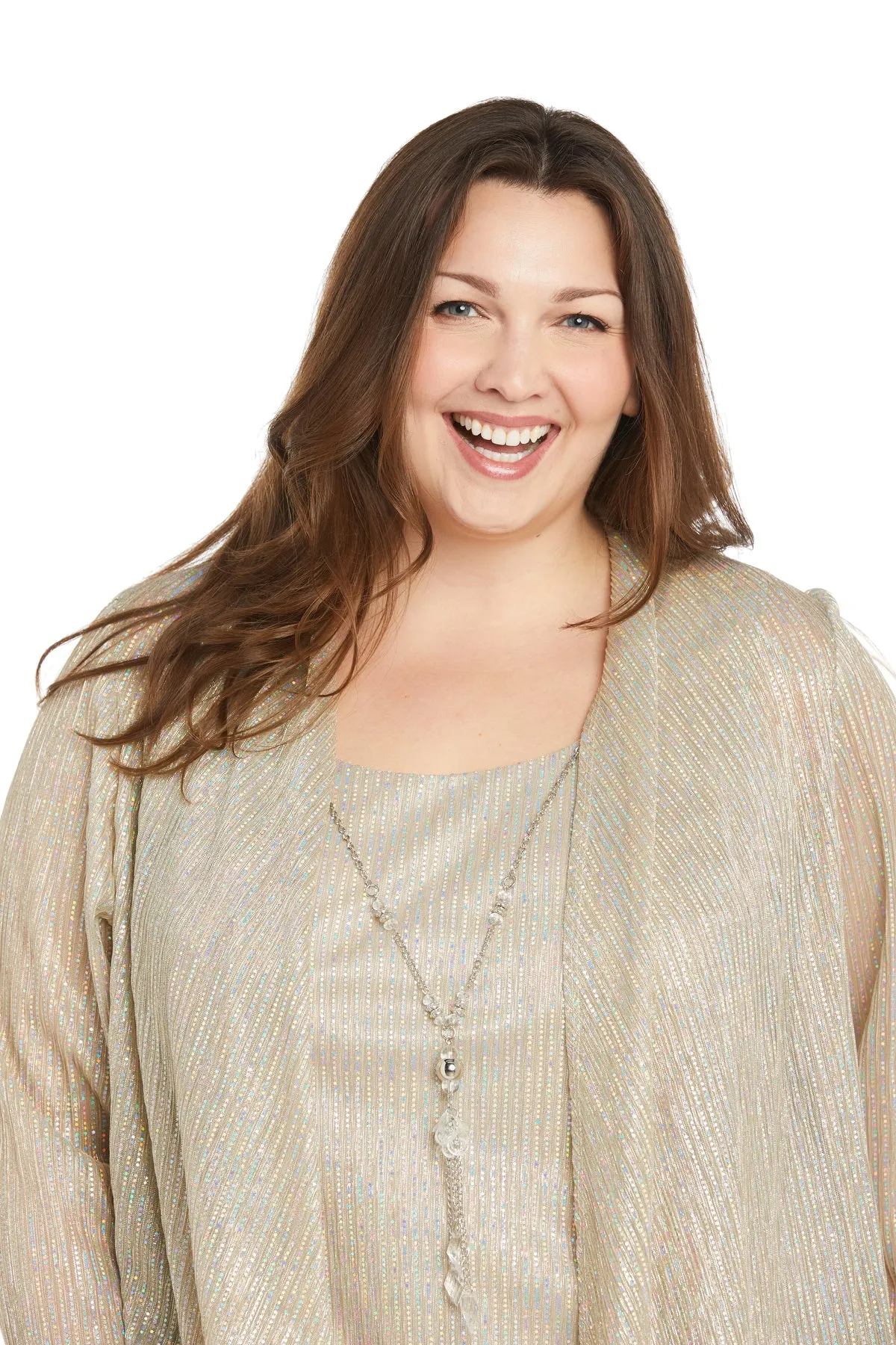 Sequined Duster Pant Set - Plus sold by R&M Richards product image thumbnail 5