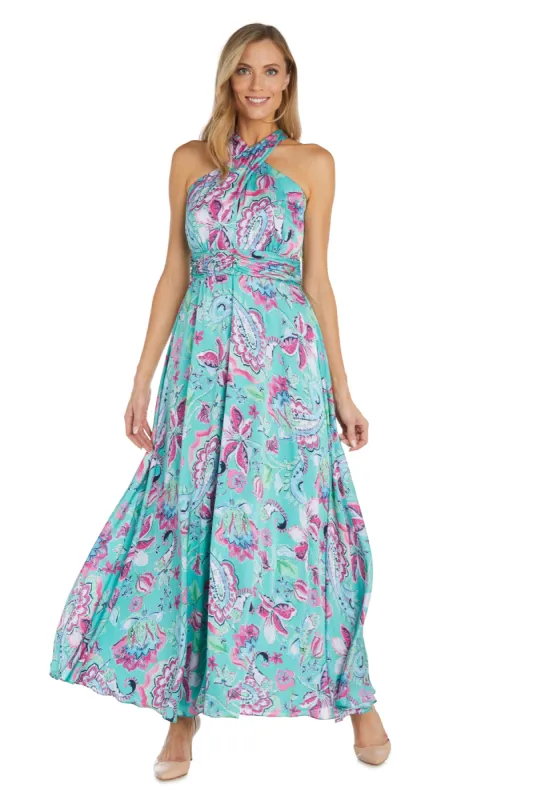 Printed Cross Over Halter Dress sold by R&M Richards