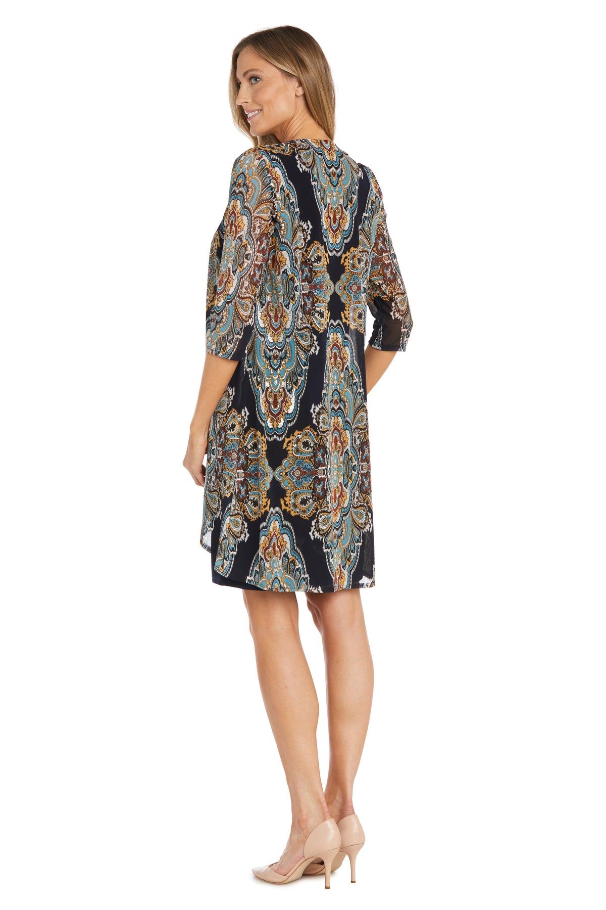 Paisley Foil Print Flyway Jacket Dress sold by R&M Richards product image thumbnail 2