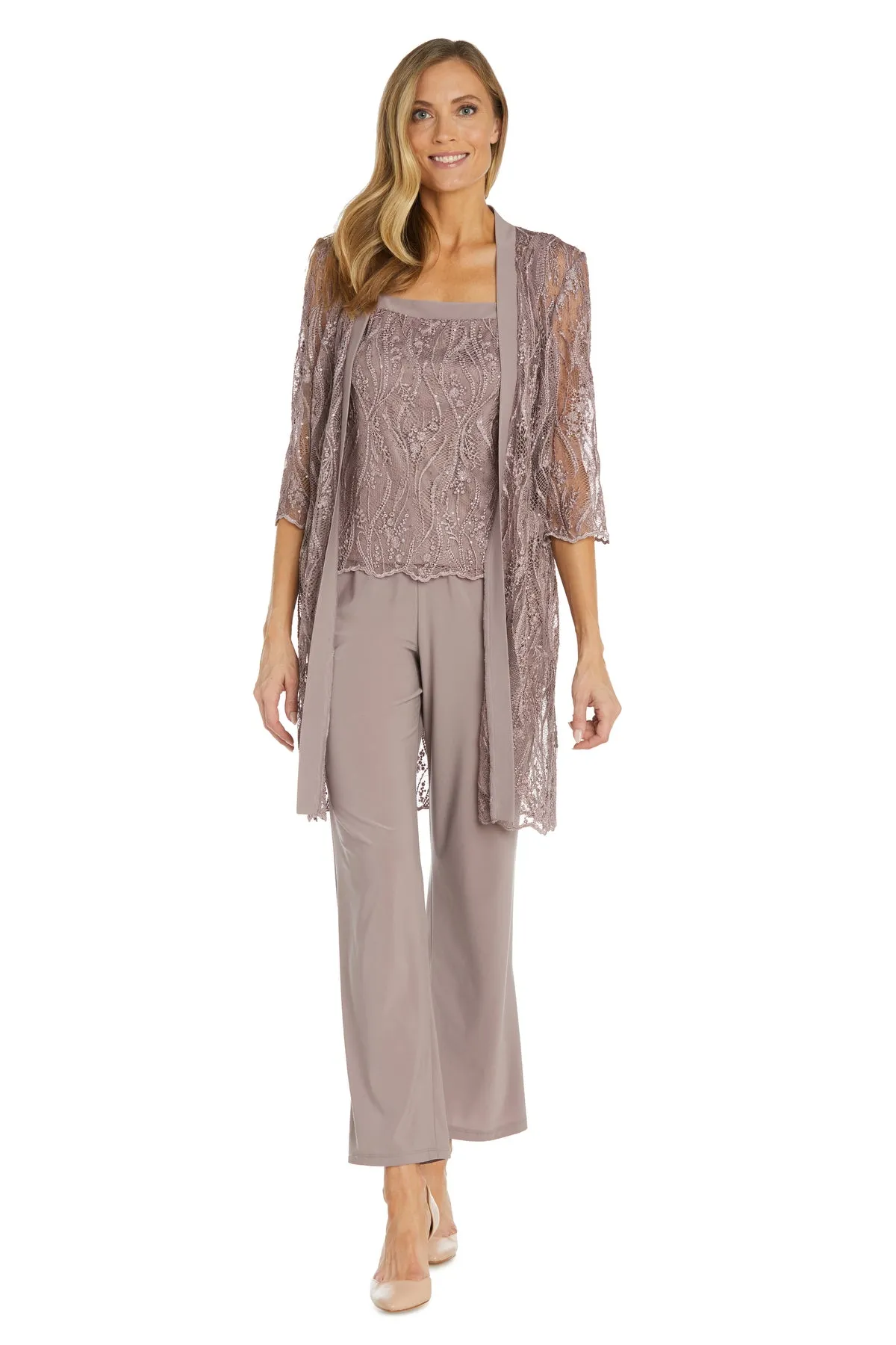 Sequin Lace Duster Pantsuit sold by R&M Richards