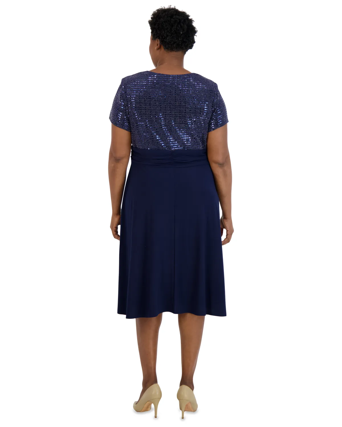 Cascade Wrap Dress with Rhinestone Buckle - Plus sold by R&M Richards product image thumbnail 2