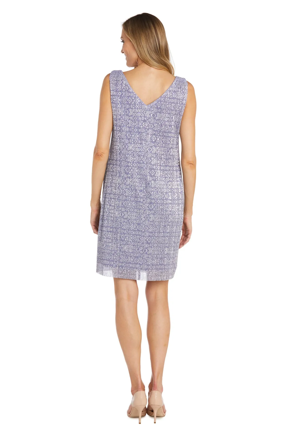 Pleated Jacket Dress With Metallic Sparkle Trim - Petite sold by R&M Richards product image thumbnail 4