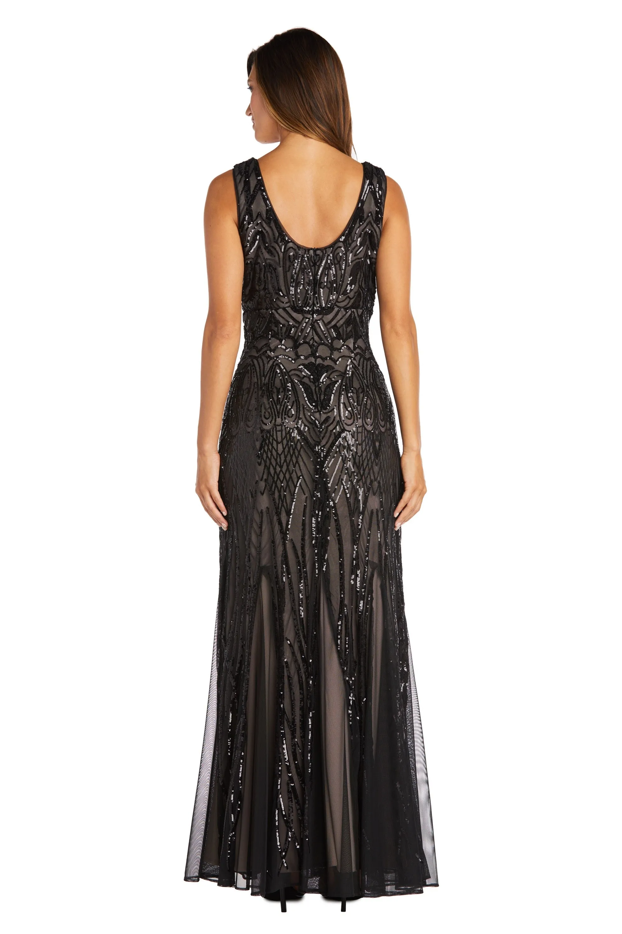 Beaded Godet Evening Gown - Petite sold by R&M Richards product image thumbnail 2