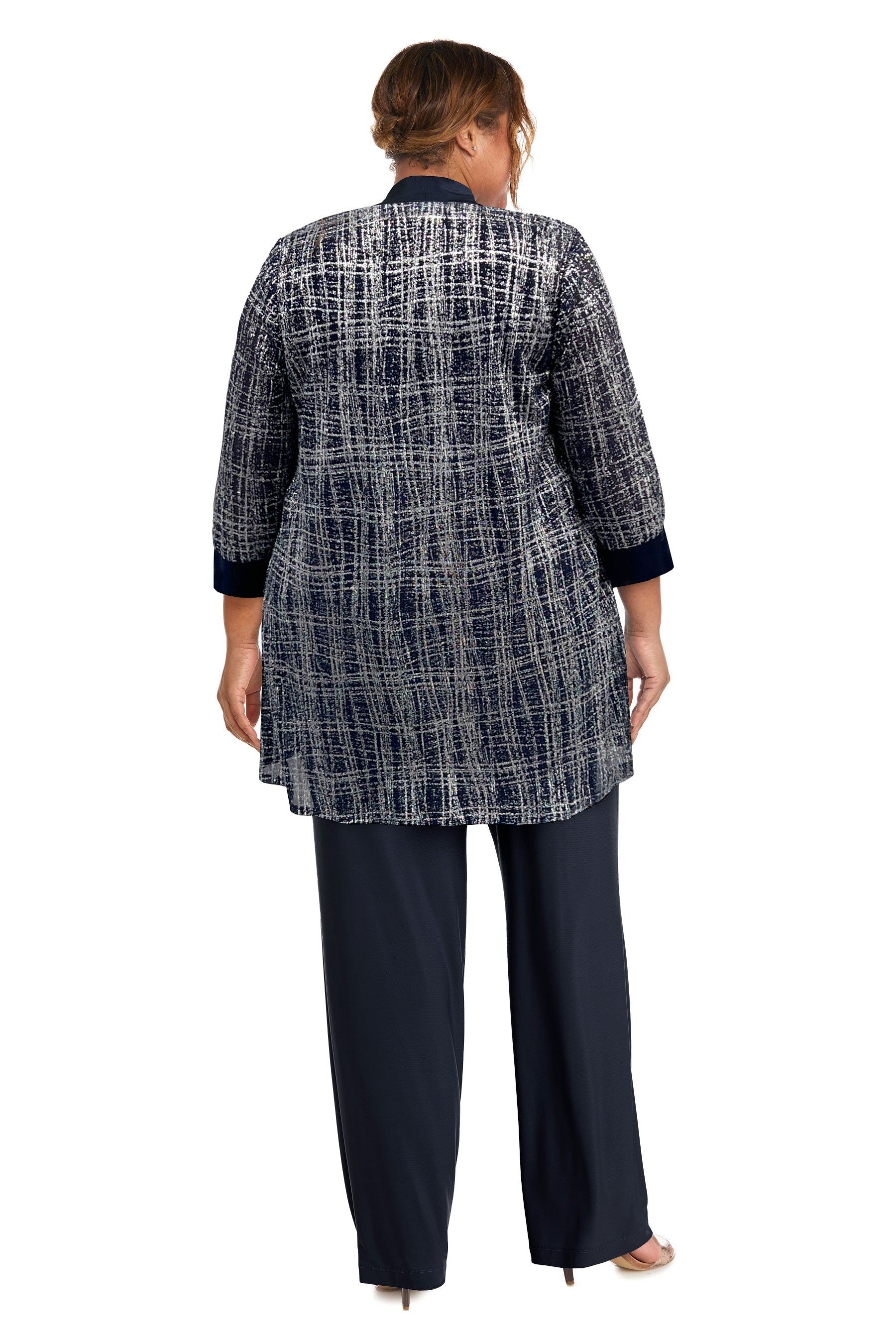 Metallic Printed Pant Set - Plus sold by R&M Richards product image thumbnail 2