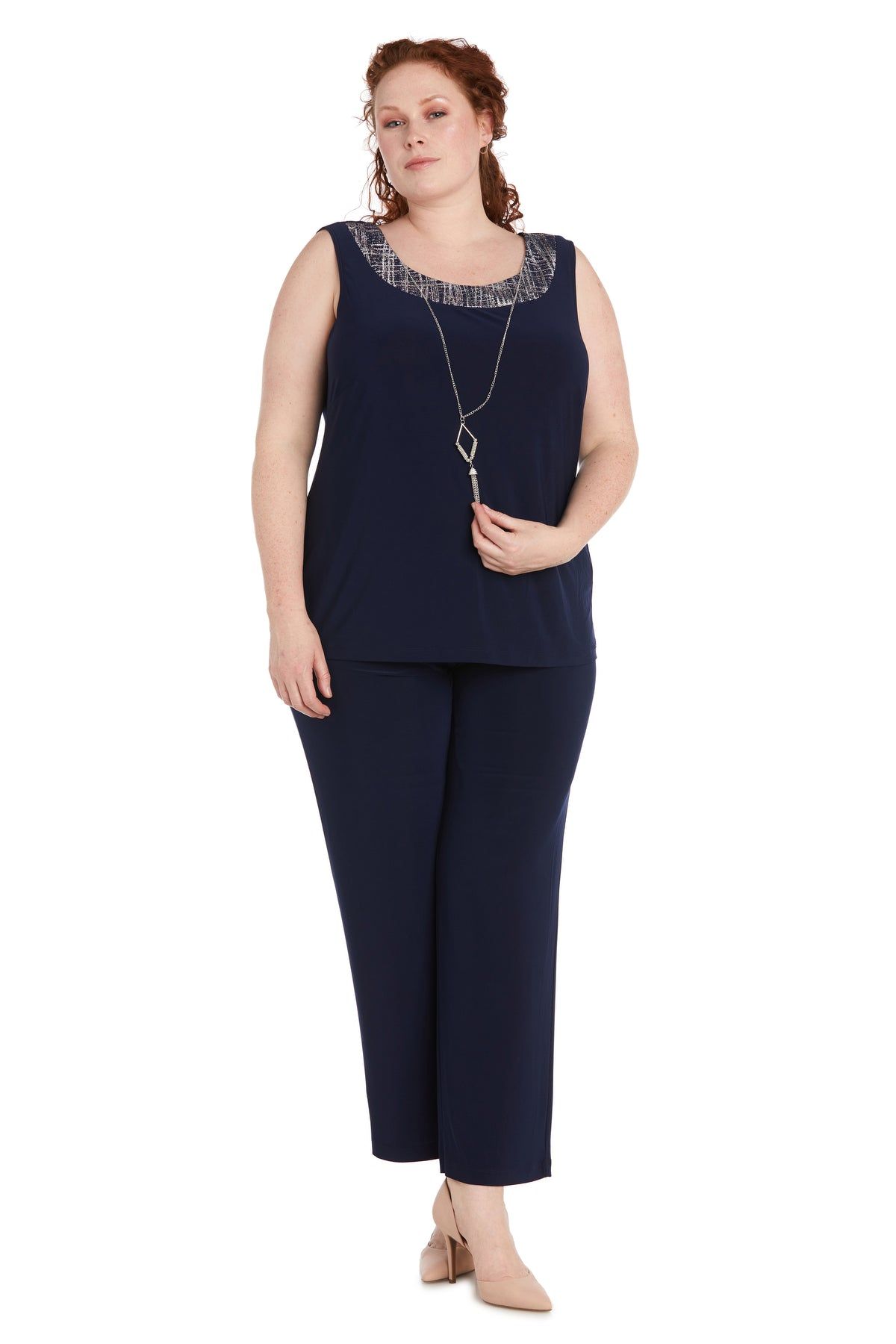 Metallic Printed Pant Set - Plus sold by R&M Richards product image thumbnail 3