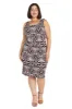 Two-Piece Printed Dress with Draped Cardigan - Plus sold by R&M Richards