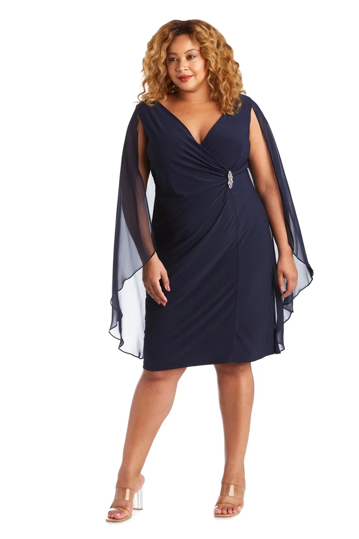 Chiffon Duster Cape Dress - Plus sold by R&M Richards product image thumbnail 4