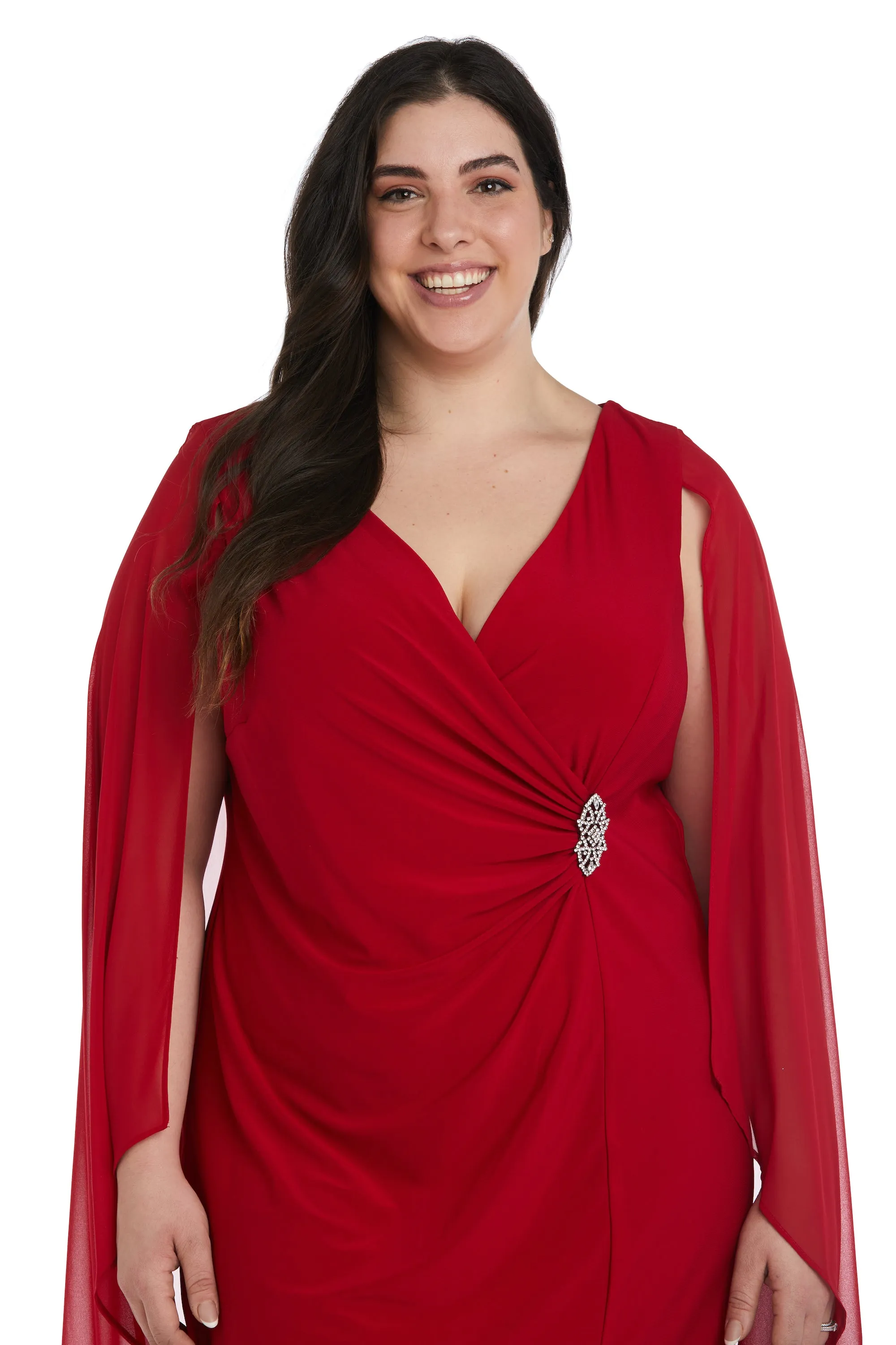 Chiffon Duster Cape Dress - Plus sold by R&M Richards product image thumbnail 3