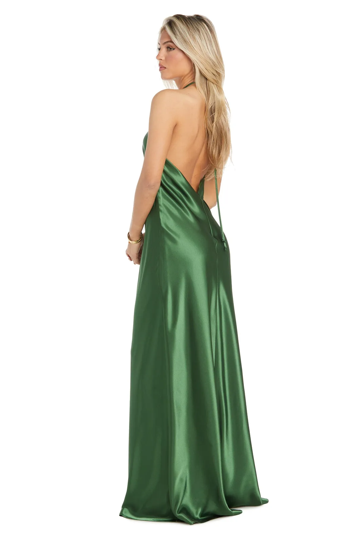 Lucia High Neck Satin Gown sold by R&M Richards product image thumbnail 4
