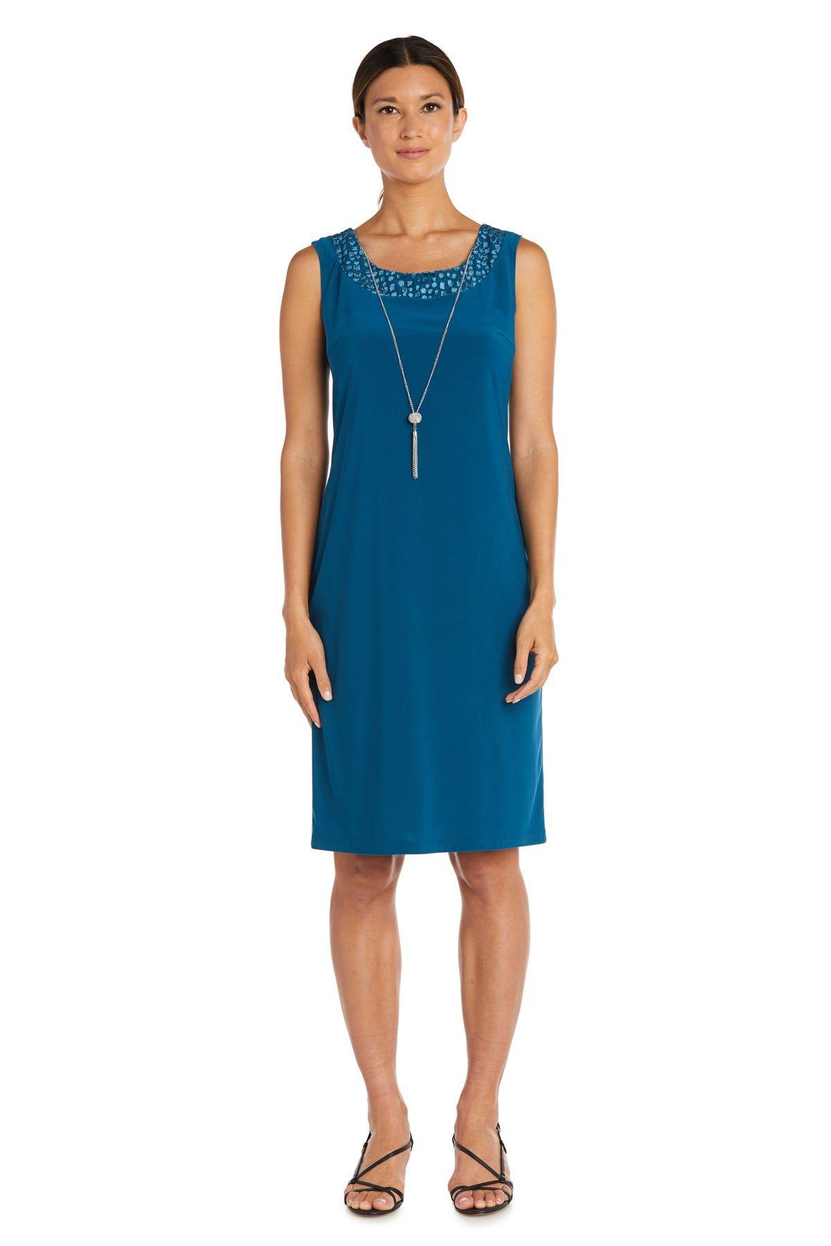 Banded Burn Out Clip Velvet Chiffon Jacket Dress sold by R&M Richards product image thumbnail 19