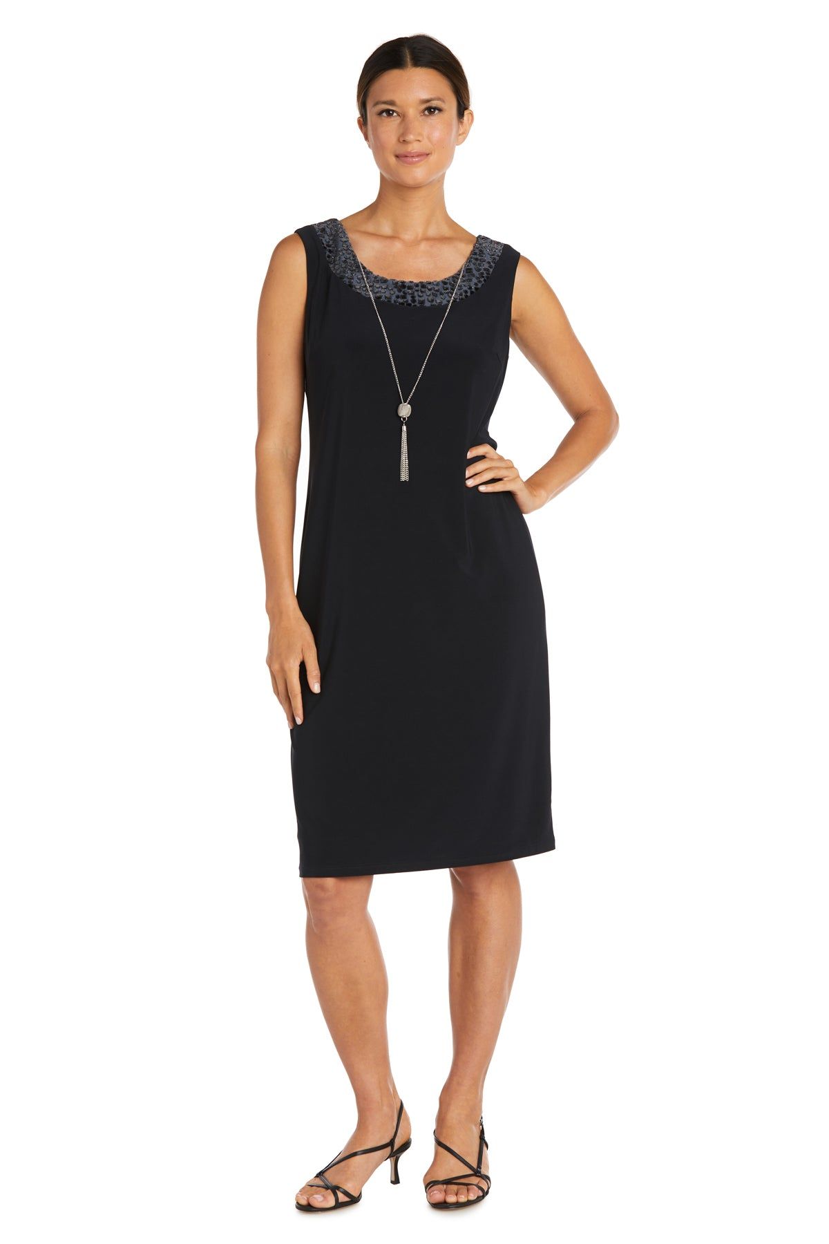 Banded Burn Out Clip Velvet Chiffon Jacket Dress sold by R&M Richards product image thumbnail 13