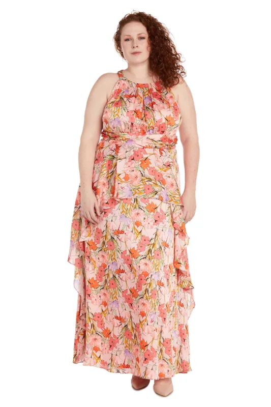 Bright Floral Ruffle Dress - Plus sold by R&M Richards