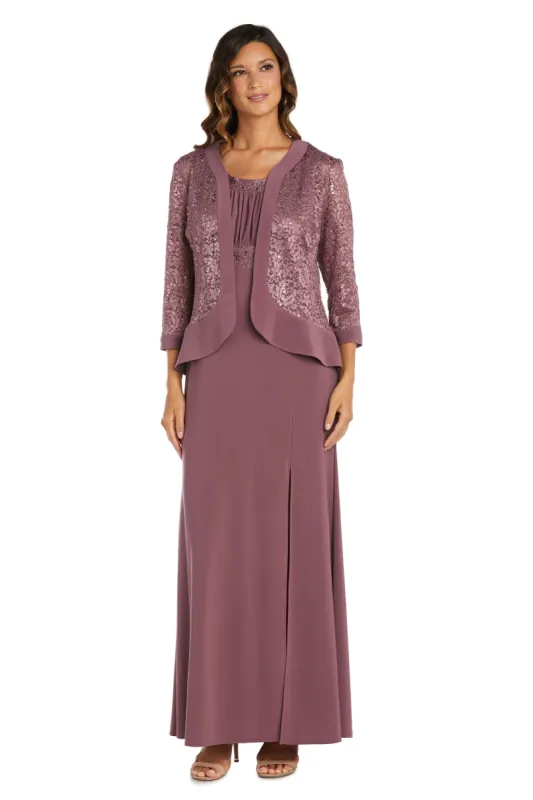 Two Piece Ruffle Front Lace Jacket Dress sold by R&M Richards