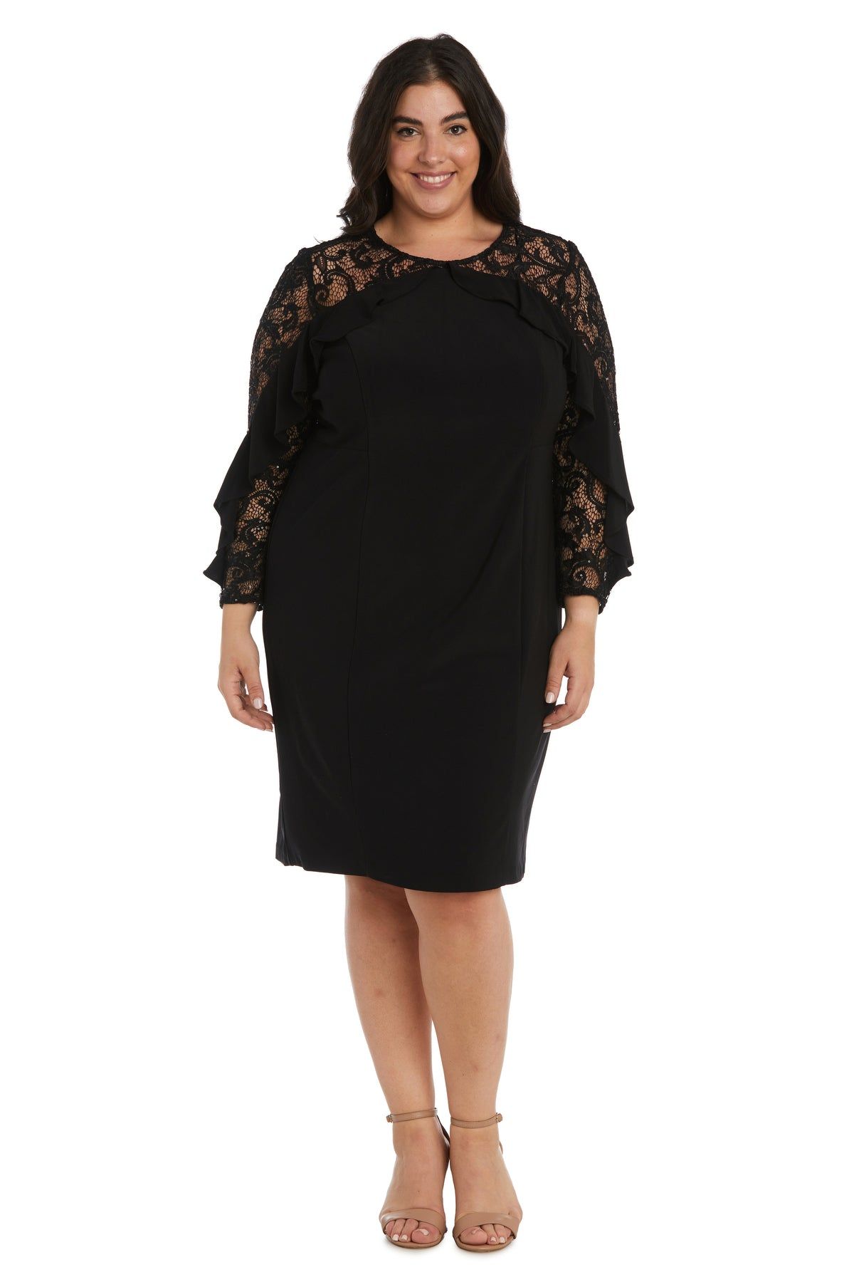 Short Dress With Bodice Sleeves - Plus sold by R&M Richards
