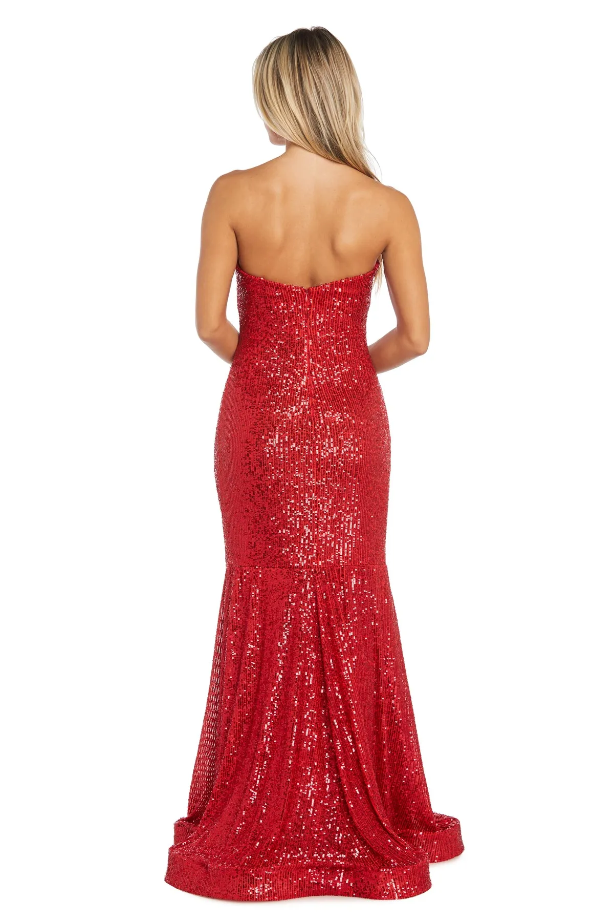 Kristina Strapless Sequined Gown sold by R&M Richards product image thumbnail 2