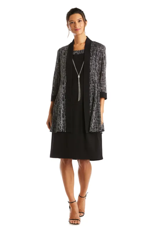 Two-Piece Metallic Knit Jacket Dress sold by R&M Richards