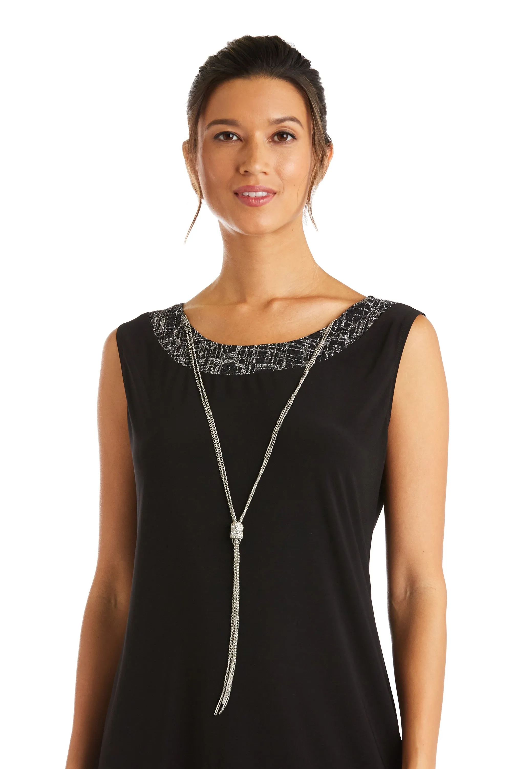 Two-Piece Metallic Knit Jacket Dress sold by R&M Richards product image thumbnail 5