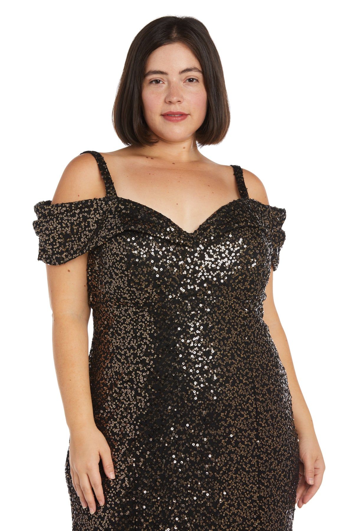 Off The Shoulder Shimmery Gown - Plus sold by R&M Richards product image thumbnail 3