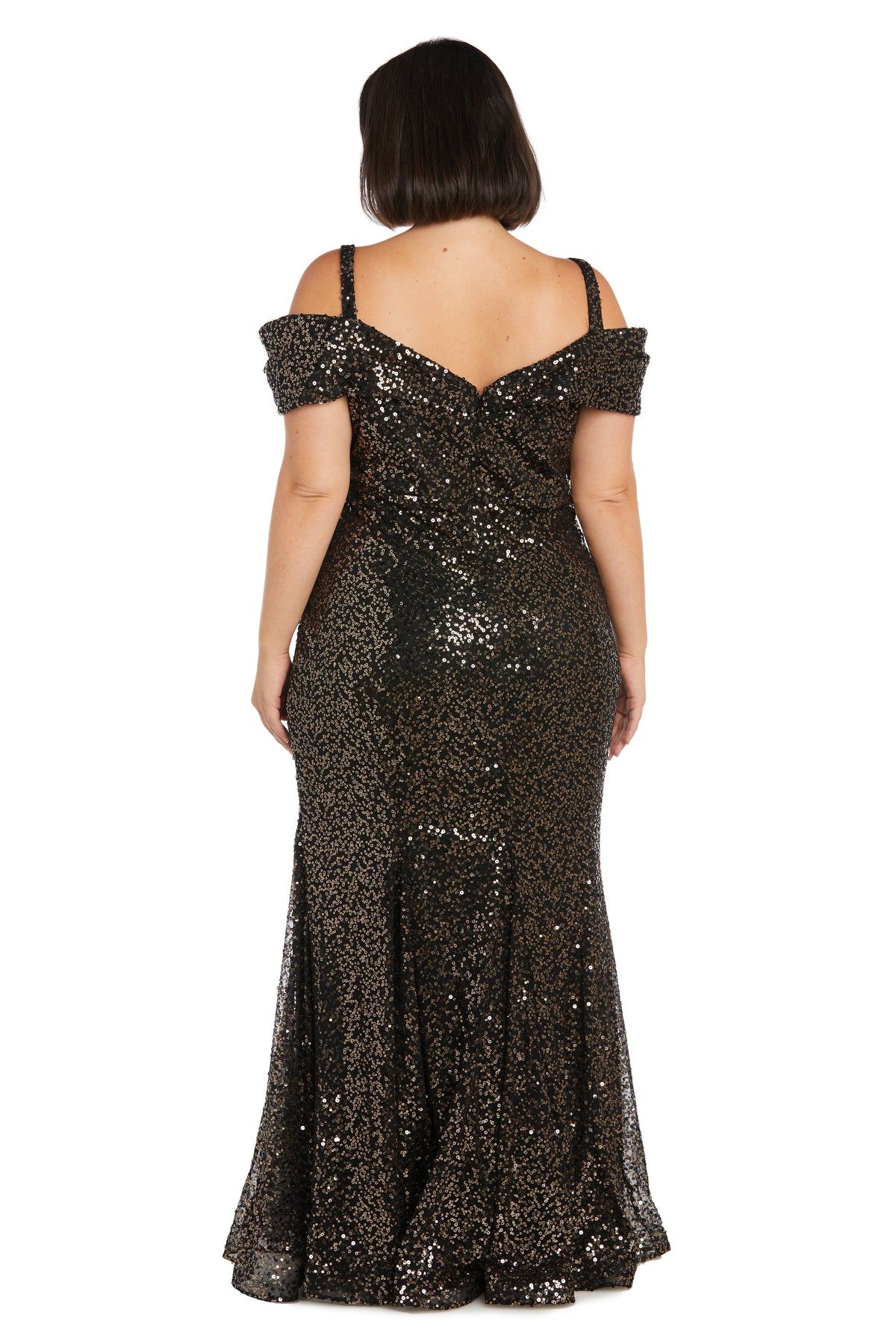 Off The Shoulder Shimmery Gown - Plus sold by R&M Richards product image thumbnail 2