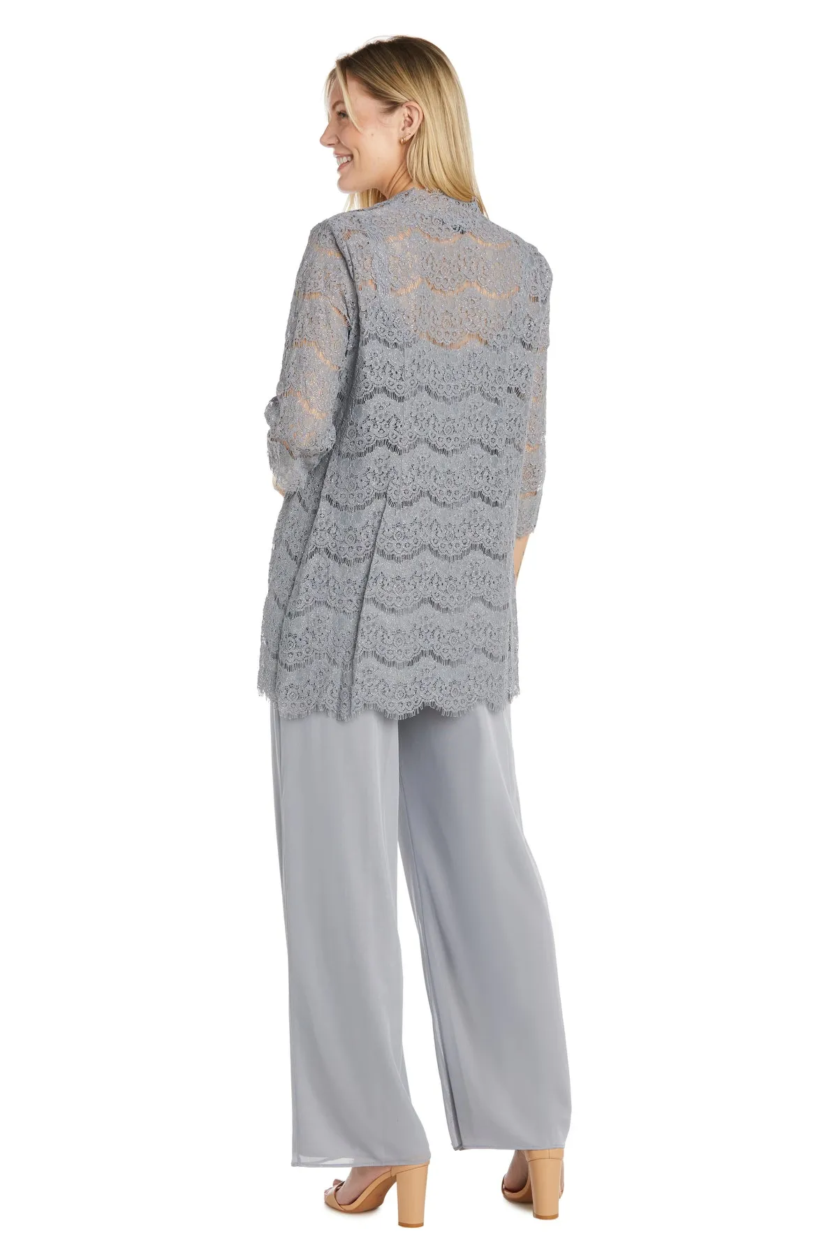 3 Piece Duster Pant Suit With Scallop Details - Petite sold by R&M Richards product image thumbnail 2