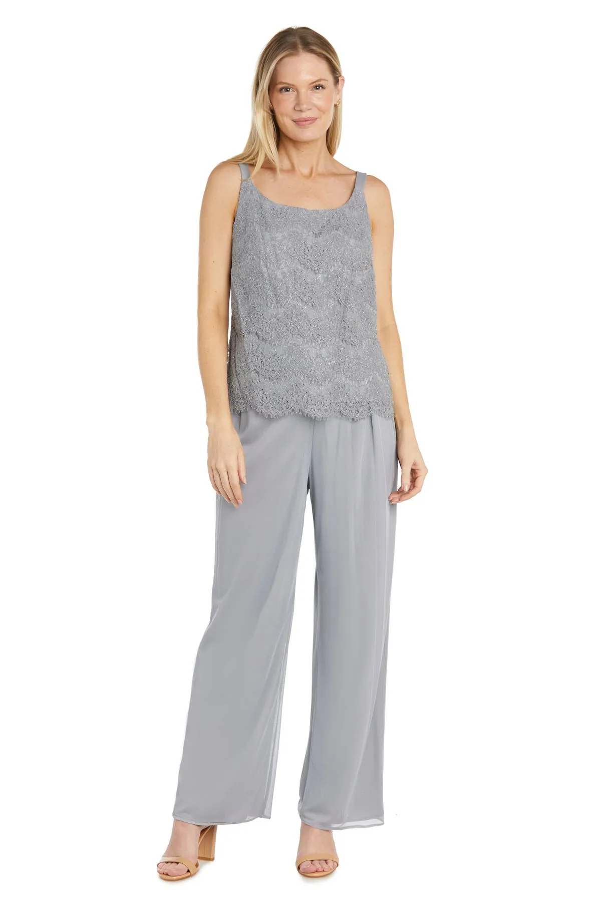 3 Piece Duster Pant Suit With Scallop Details - Petite sold by R&M Richards product image thumbnail 3
