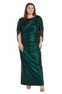 Long Dress with Back Drape Sleeves - Plus sold by R&M Richards