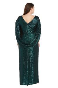 Long Dress with Back Drape Sleeves - Plus sold by R&M Richards