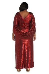 Long Dress with Back Drape Sleeves - Plus sold by R&M Richards