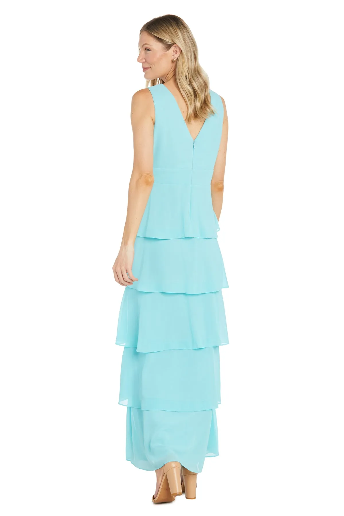 Long Chiffon Dress Featuring a Five Layered Skirt sold by R&M Richards product image thumbnail 3