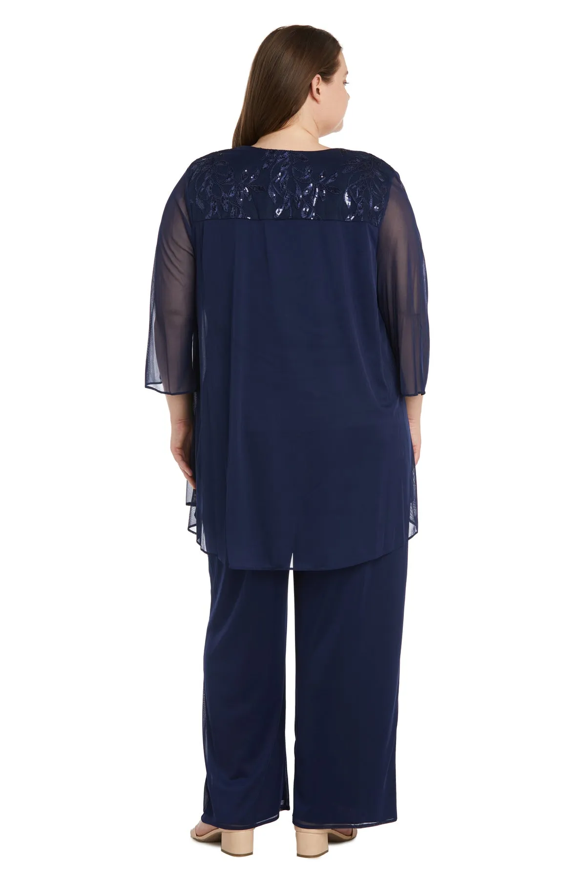 Three-Piece Pant Suit with Embellished Jacket - Plus sold by R&M Richards product image thumbnail 2