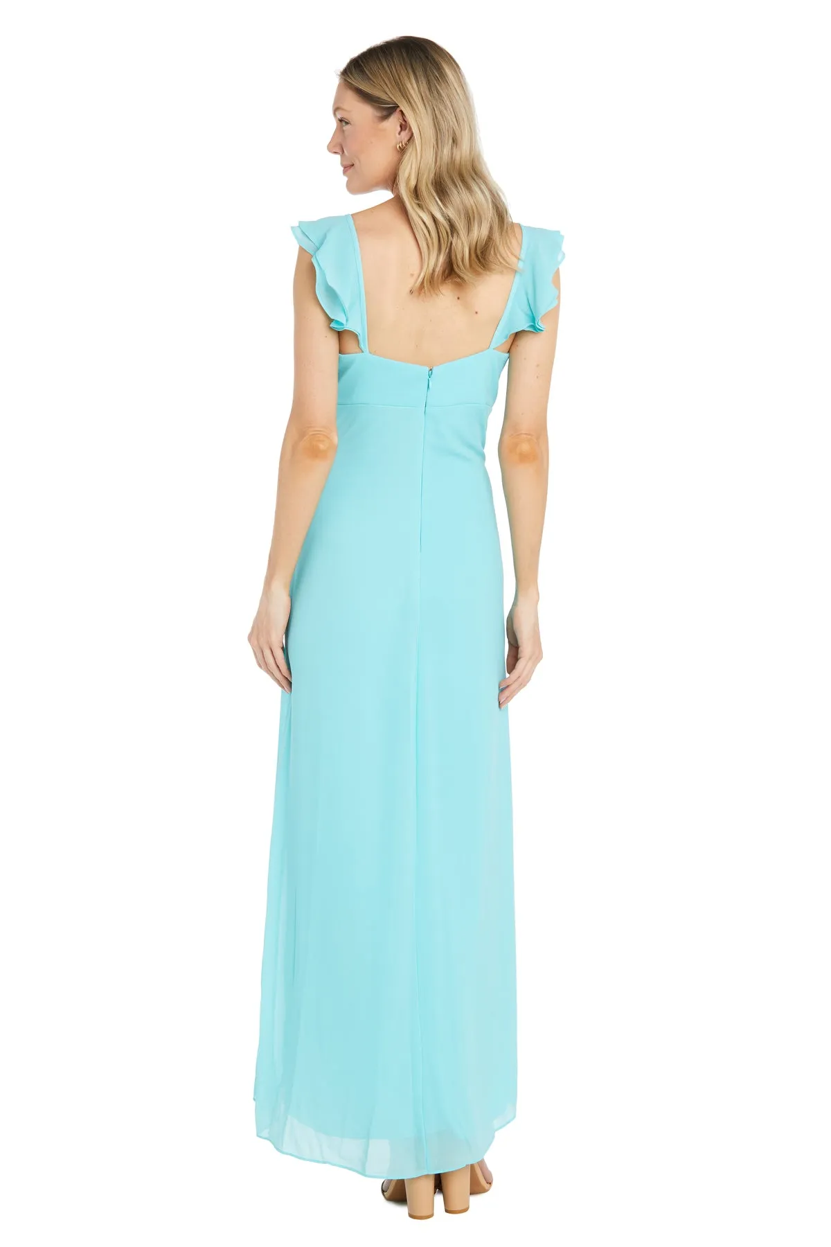Long Flowy Chiffon Dress with Ruffle Straps sold by R&M Richards product image thumbnail 2