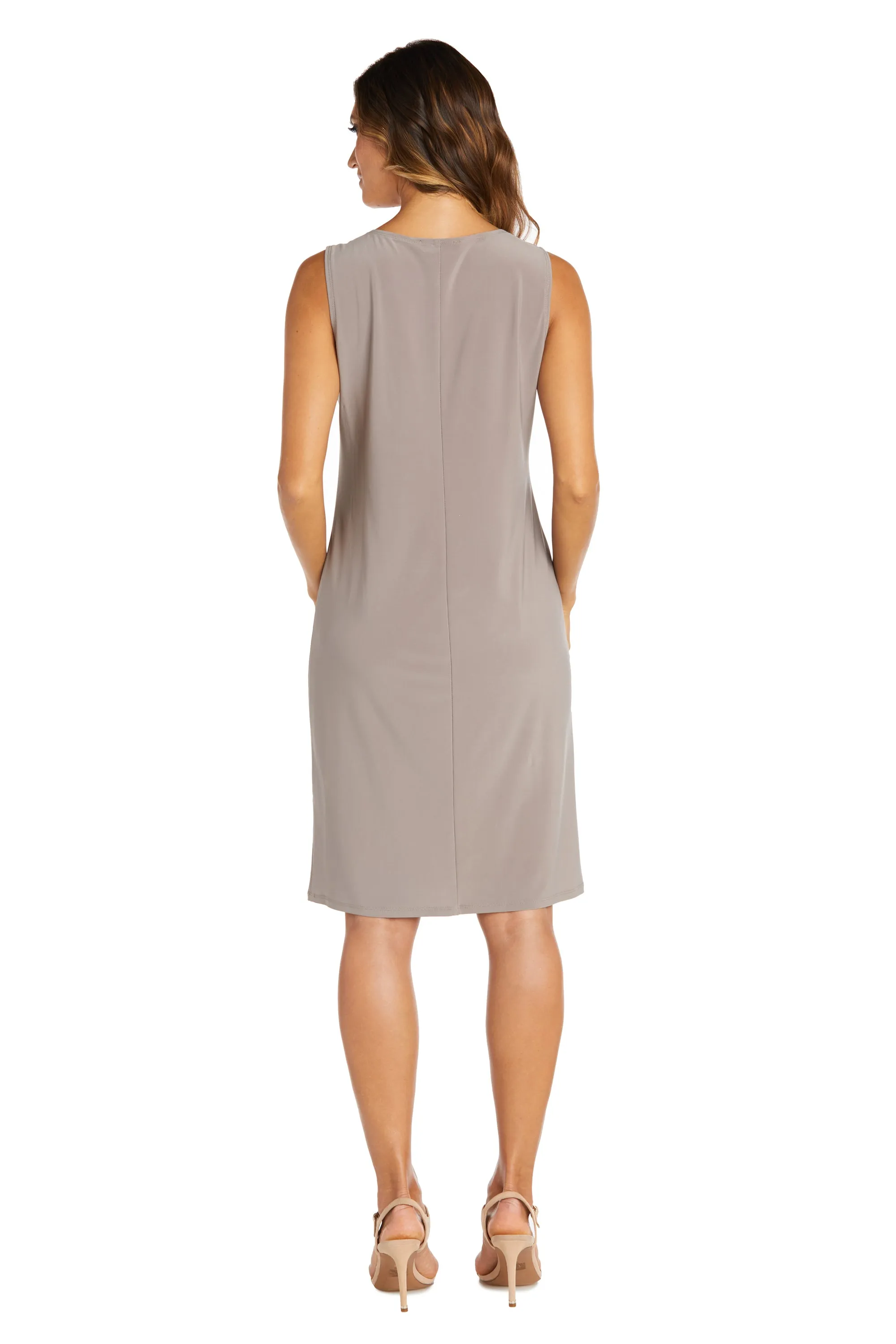 Shift Dress with Embellished Neckline and Sheer Jacket - Petite sold by R&M Richards product image thumbnail 4