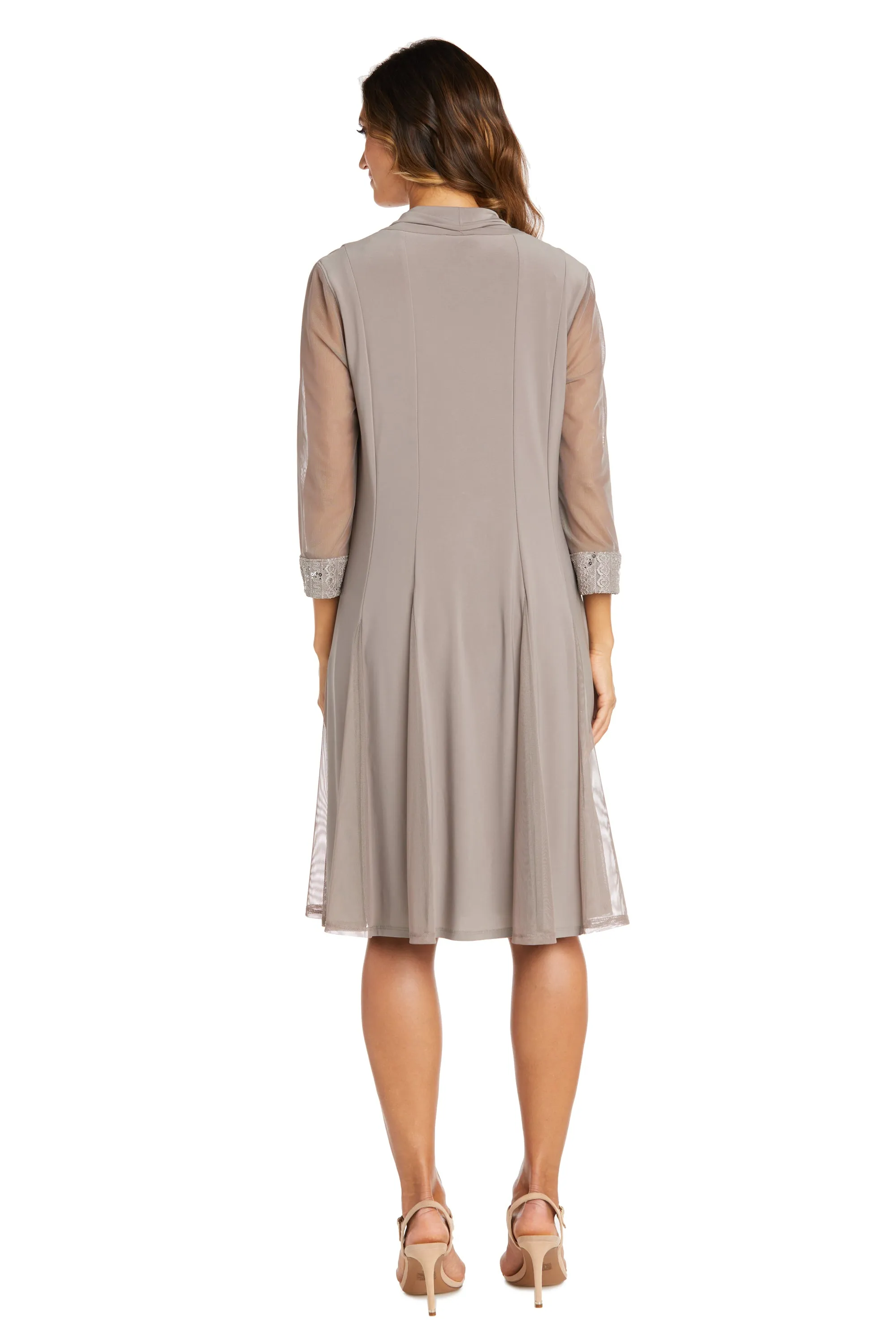 Shift Dress with Embellished Neckline and Sheer Jacket - Petite sold by R&M Richards product image thumbnail 2