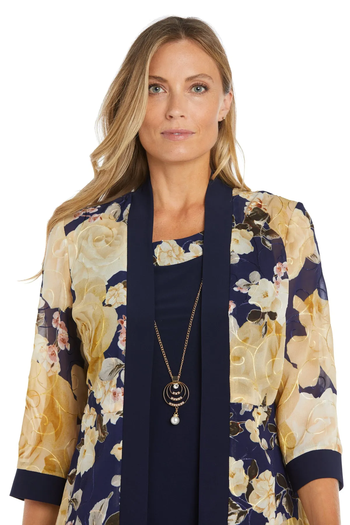 Printed Chiffon Jacket Dress - Petite sold by R&M Richards product image thumbnail 5