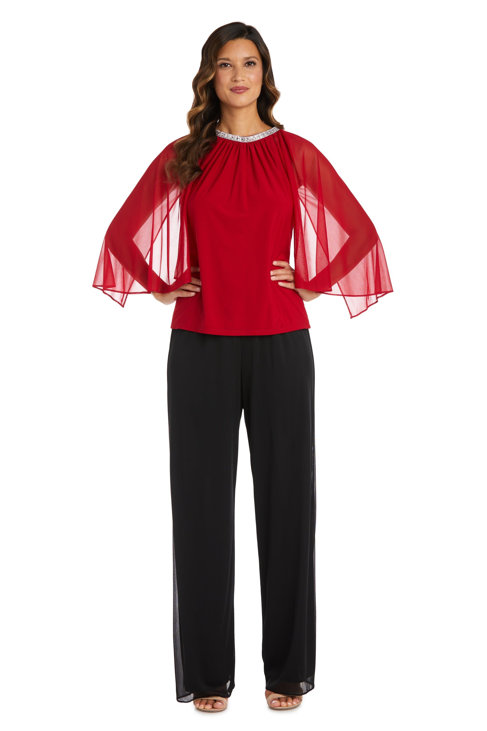 Caplet Social Top with Rhinestone Neckline sold by R&M Richards product image thumbnail 2