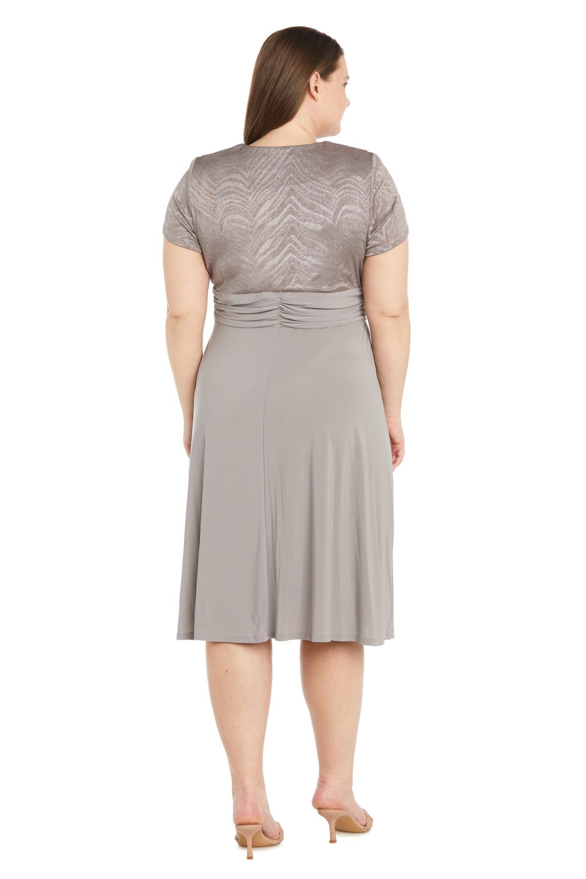 Cascade Wrap Dress with Waist Sash - Plus sold by R&M Richards product image thumbnail 5